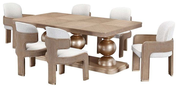 West Kensington Sea Salt Caramel 128" Extendable Rectangular Dining Table