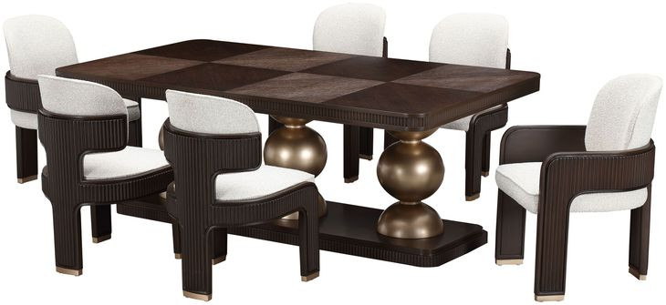 West Kensington Medium Espresso 128" Extendable Rectangular Dining Table