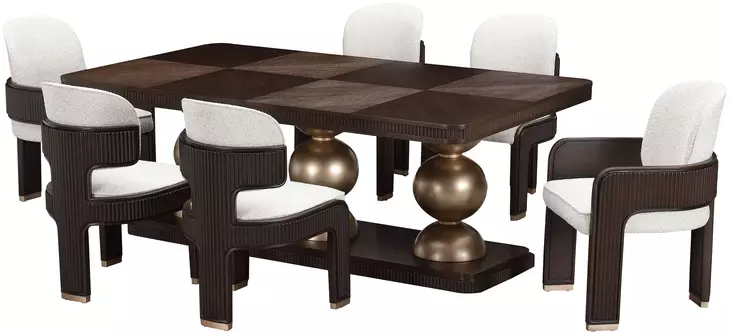 West Kensington Medium Espresso 128" Extendable Rectangular Dining Table