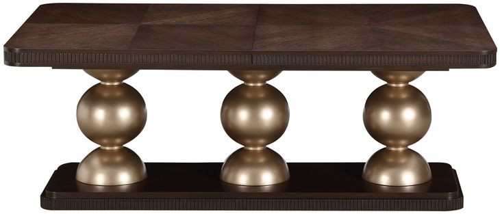 Westminster Row Medium Espresso 128" Extendable Rectangular Dining Table