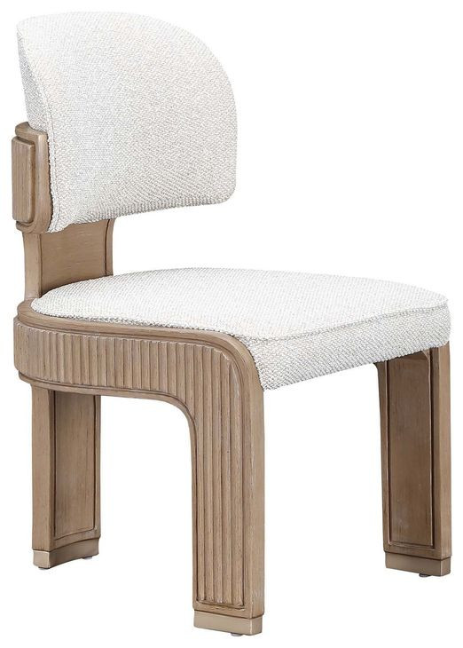 Westminster Row Buff and Sea Salt Caramel Upholstered Dining Side Chair Set of 2