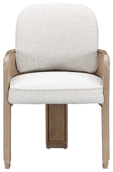 West Kensington Buff and Sea Salt Caramel Upholstered Dining Arm Chair