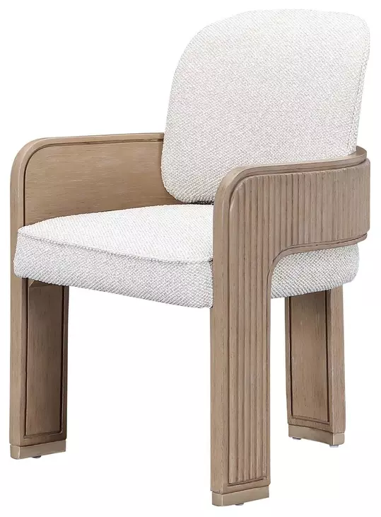 West Kensington Buff and Sea Salt Caramel Upholstered Dining Arm Chair