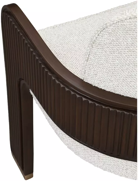 West Kensington Buff and Medium Espresso Upholstered Dining Arm Chair