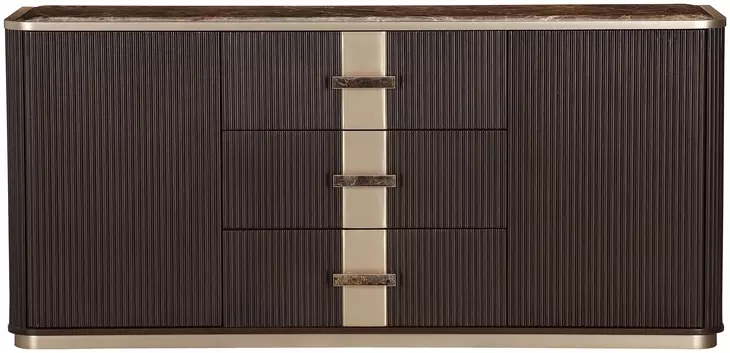 West Kensington Medium Espresso 2 Door Sideboard with LED