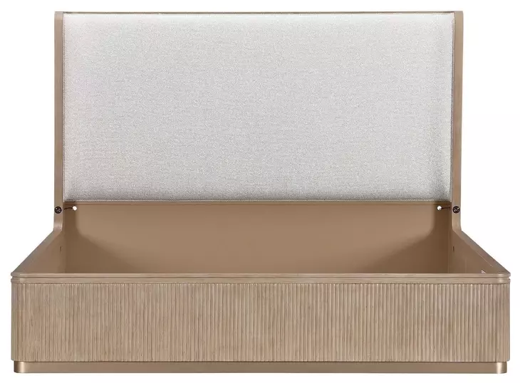 West Kensington Buff and Sea Salt Caramel Upholstered Platform Bedroom Set