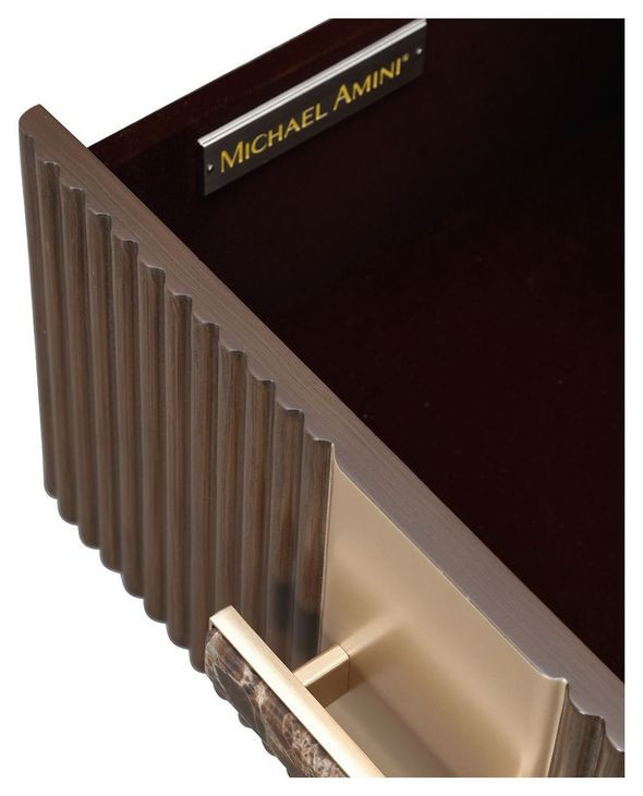 West Kensington Medium Espresso 1 Drawer Nightstand with LED