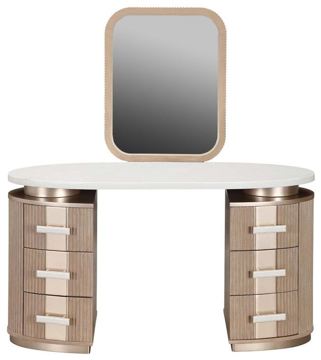 Westminster Row Sea Salt Caramel Vanity with Mirror