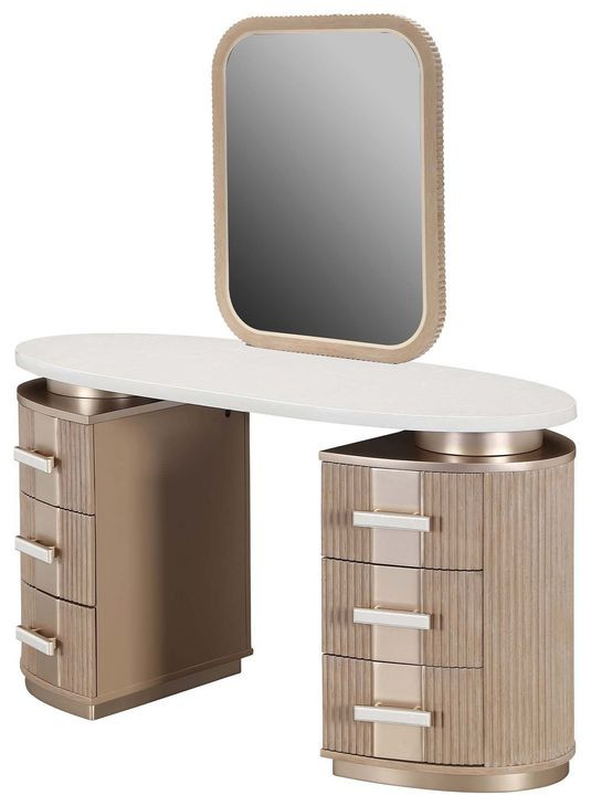 Westminster Row Sea Salt Caramel Vanity with Mirror