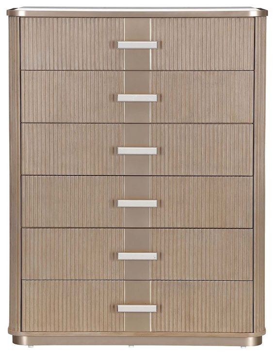 West Kensington Sea Salt Caramel 6 Drawer Highboy Chest