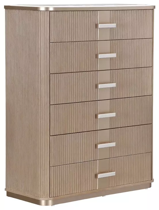 West Kensington Sea Salt Caramel 6 Drawer Highboy Chest