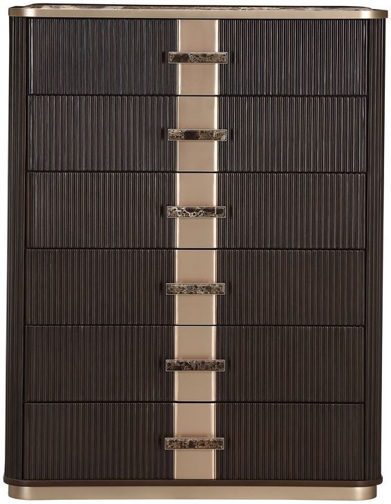 West Kensington Medium Espresso 6 Drawer Highboy Chest