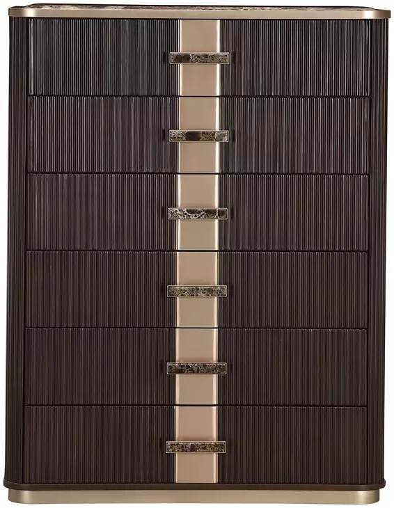 West Kensington Medium Espresso 6 Drawer Highboy Chest