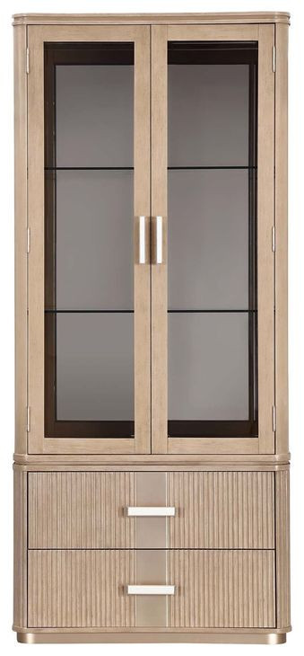 Westminster Row Sea Salt Caramel 2 Door Display Cabinet