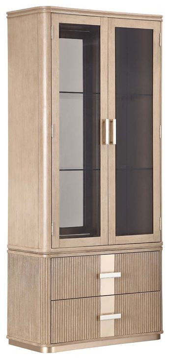 Westminster Row Sea Salt Caramel 2 Door Display Cabinet
