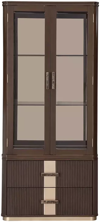 West Kensington Medium Espresso 2 Door Display Cabinet