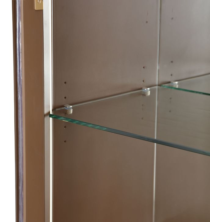 Westminster Row Medium Espresso 2 Door Display Cabinet