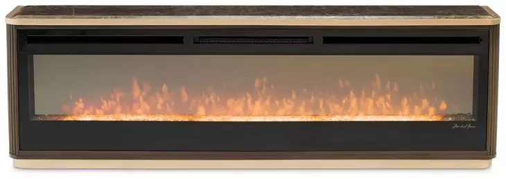 West Kensington Espresso Medium and Gold Fireplace with Electric Insert