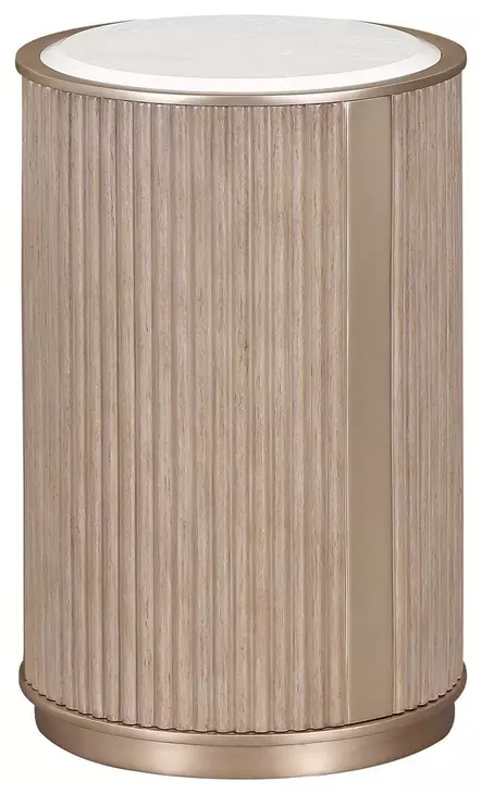 West Kensington Sea Salt Caramel Round Chairside Table