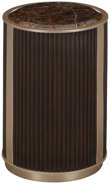 Westminster Row Medium Espresso Round Chairside Table