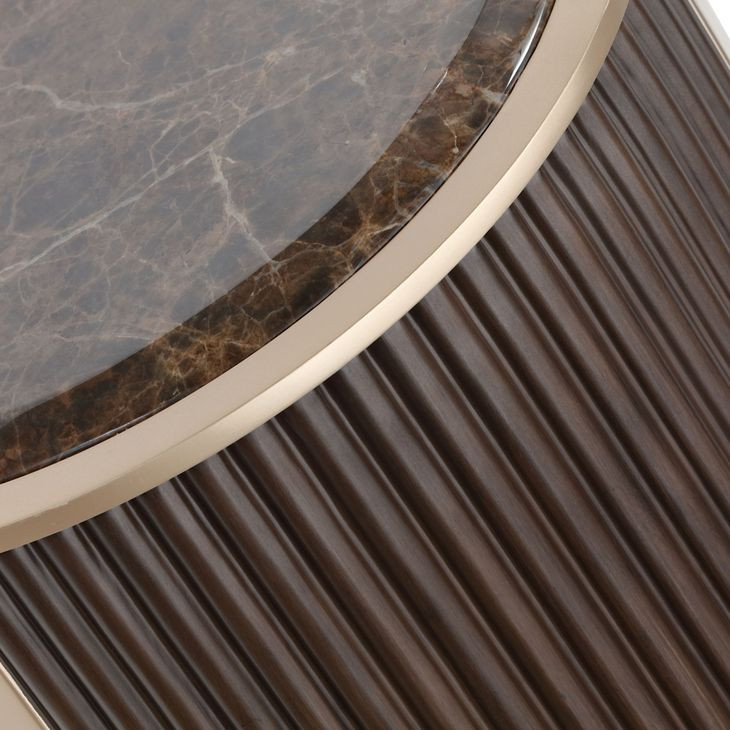 Westminster Row Medium Espresso Round Chairside Table