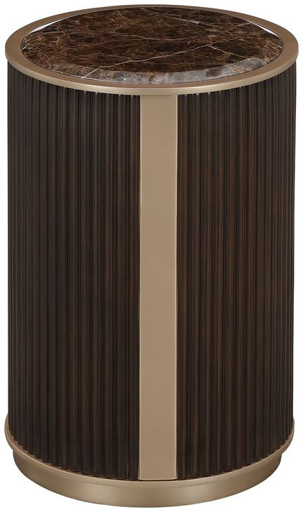 Westminster Row Medium Espresso Round Chairside Table