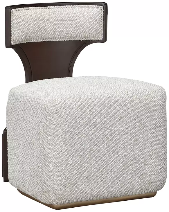 West Kensington Buff and Medium Espresso Upholstered Vanity Chair