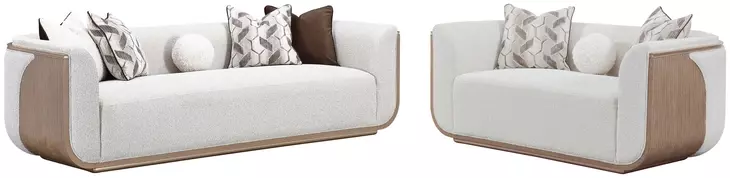 West Kensington Buff and Sea Salt Caramel Living Room Set