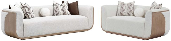 Westminster Row Buff and Sea Salt Caramel Living Room Set