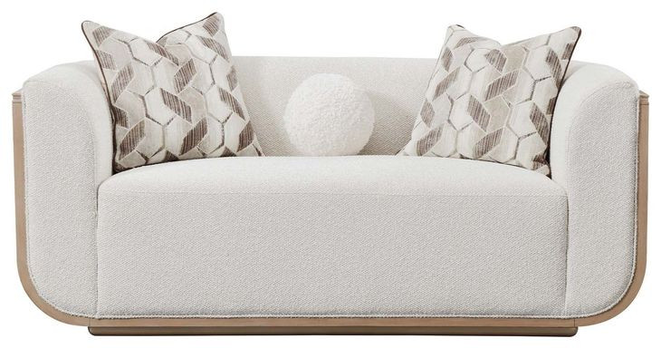 West Kensington Buff and Sea Salt Caramel 69" Loveseat