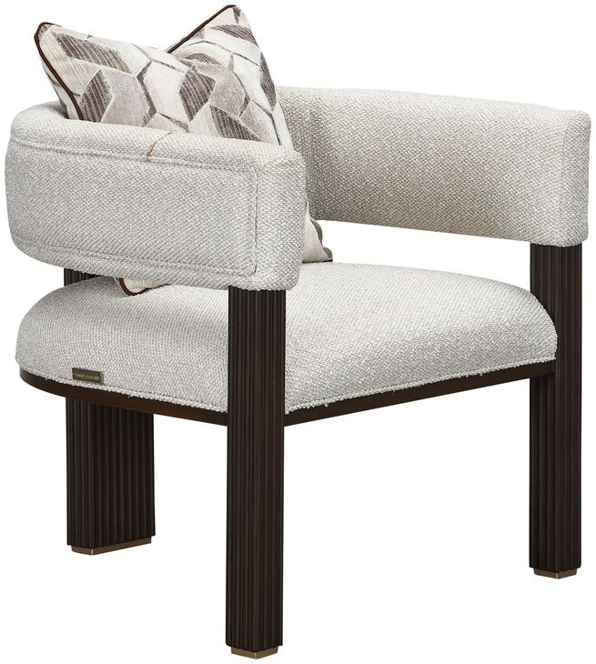 West Kensington Buff and Medium Espresso Upholstered Accent Chair