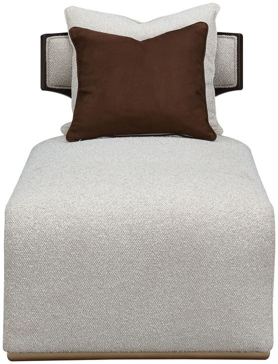 West Kensington Buff and Medium Espresso 73" Chaise