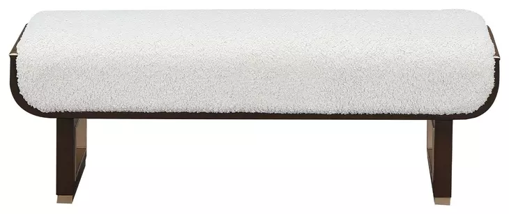 West Kensington Cream Puff and Medium Espresso Bed Bench