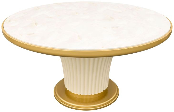 Scotts Square Light Champagne 60" Round Dining Table