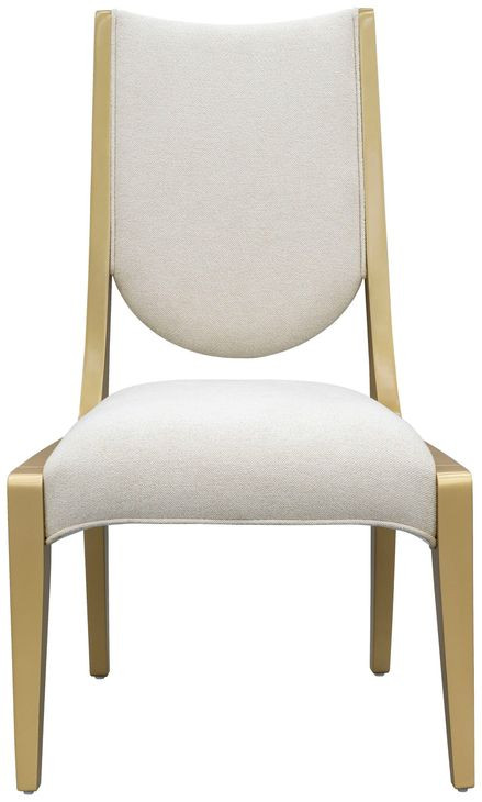 Scotts Square Cornsilk Upholstered Dining Side Chair Set of 2