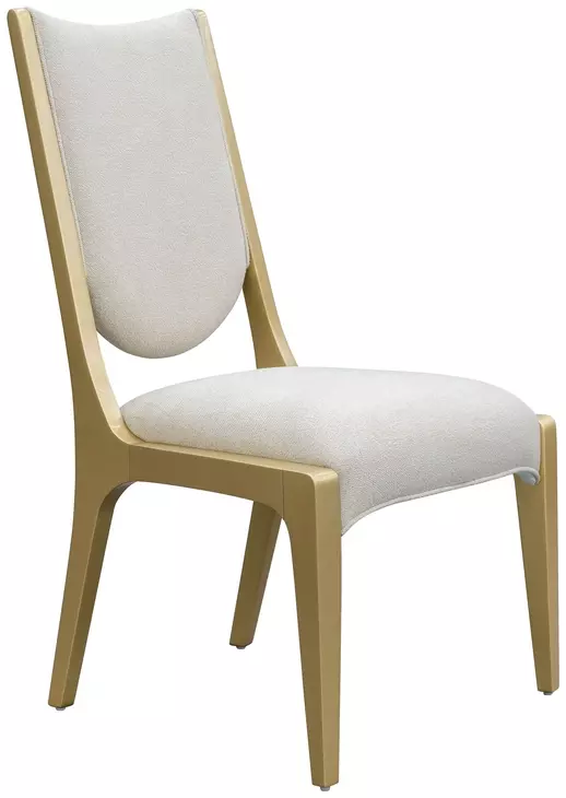 Scotts Square Cornsilk Upholstered Dining Side Chair Set of 2