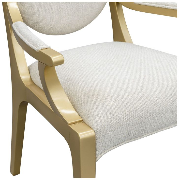 Scotts Square Cornsilk Upholstered Dining Arm Chair