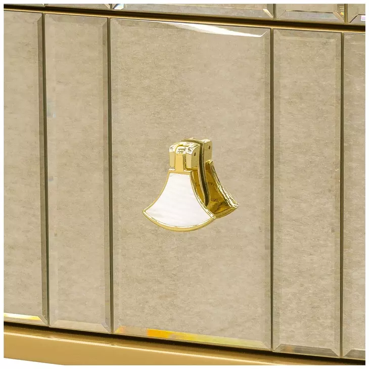 Scotts Square Light Champagne 6 Drawer Dresser with LED