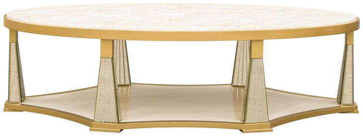 Scotts Square Light Champagne Oval Cocktail Table