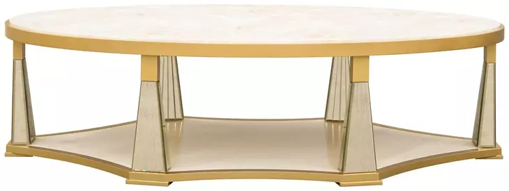 Scotts Square Light Champagne Oval Cocktail Table