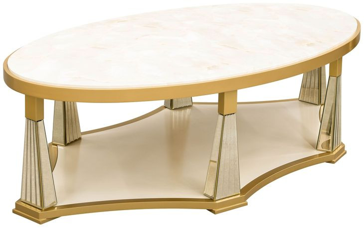 Scotts Square Light Champagne Oval Cocktail Table