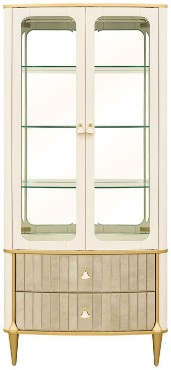 Scotts Square Light Champagne 2 Door Display Cabinet