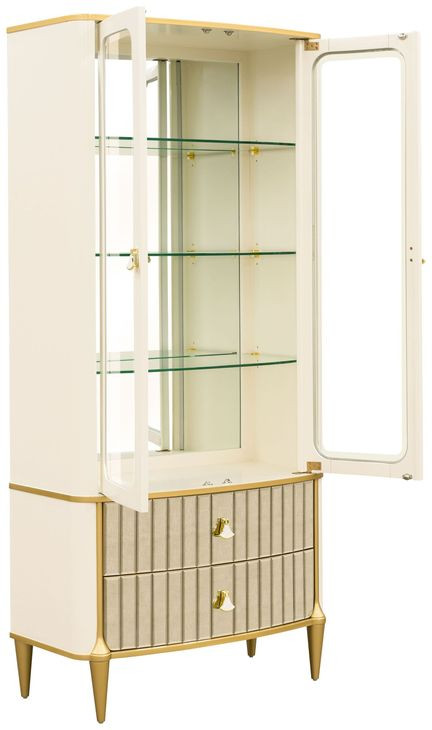 Scotts Square Light Champagne Round Dining Room Set