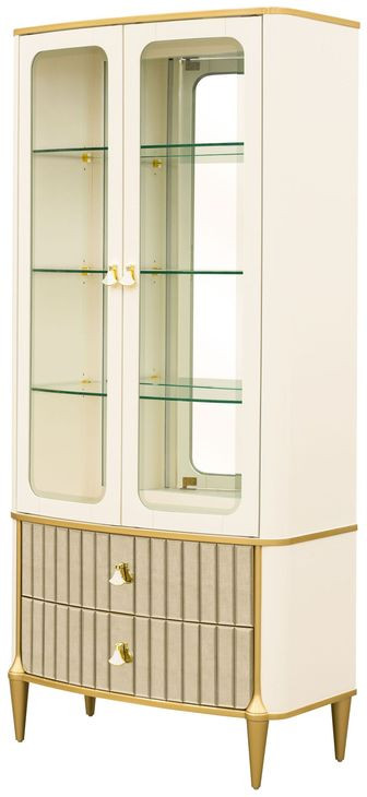 Scotts Square Light Champagne 2 Door Display Cabinet
