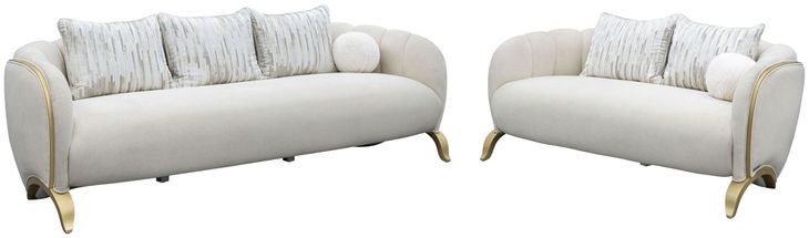 Regent Square Cornsilk Living Room Set