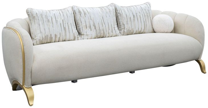Scotts Square Cornsilk 100" Sofa