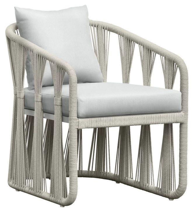 Alexa Outdoor Dining White Outdoor Rectangular Stone Top Dining Room Set