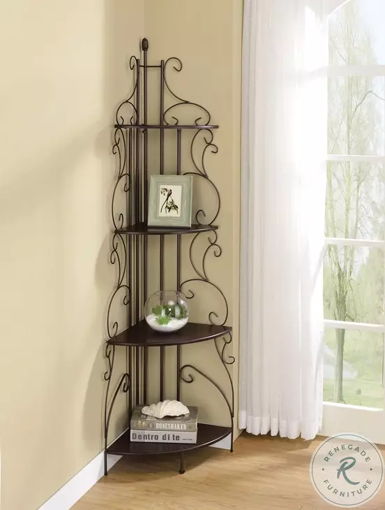 910038 Copper and Copper Corner Bookcase