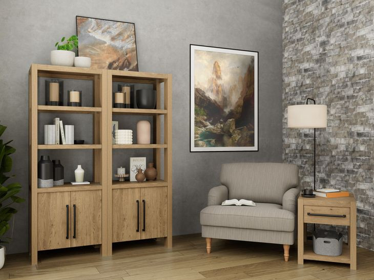 Davie Pale Oak Rectangular End Table