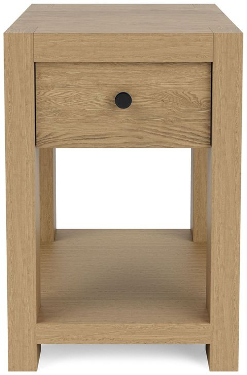 Davie Pale Oak Rectangular Chairside Table